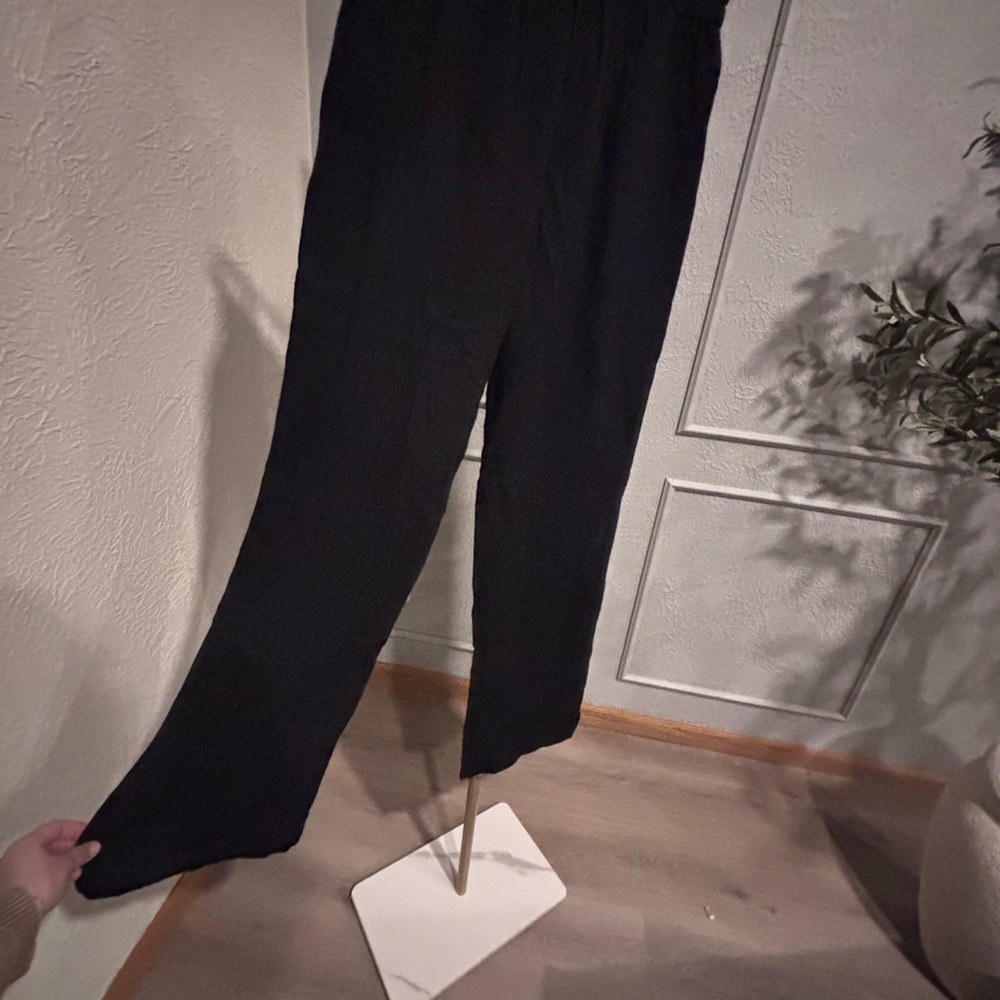 NEW WITH TAGS! Halara Small Tall Women's Black Wide Leg Casual Pants - Picture 4 of 4